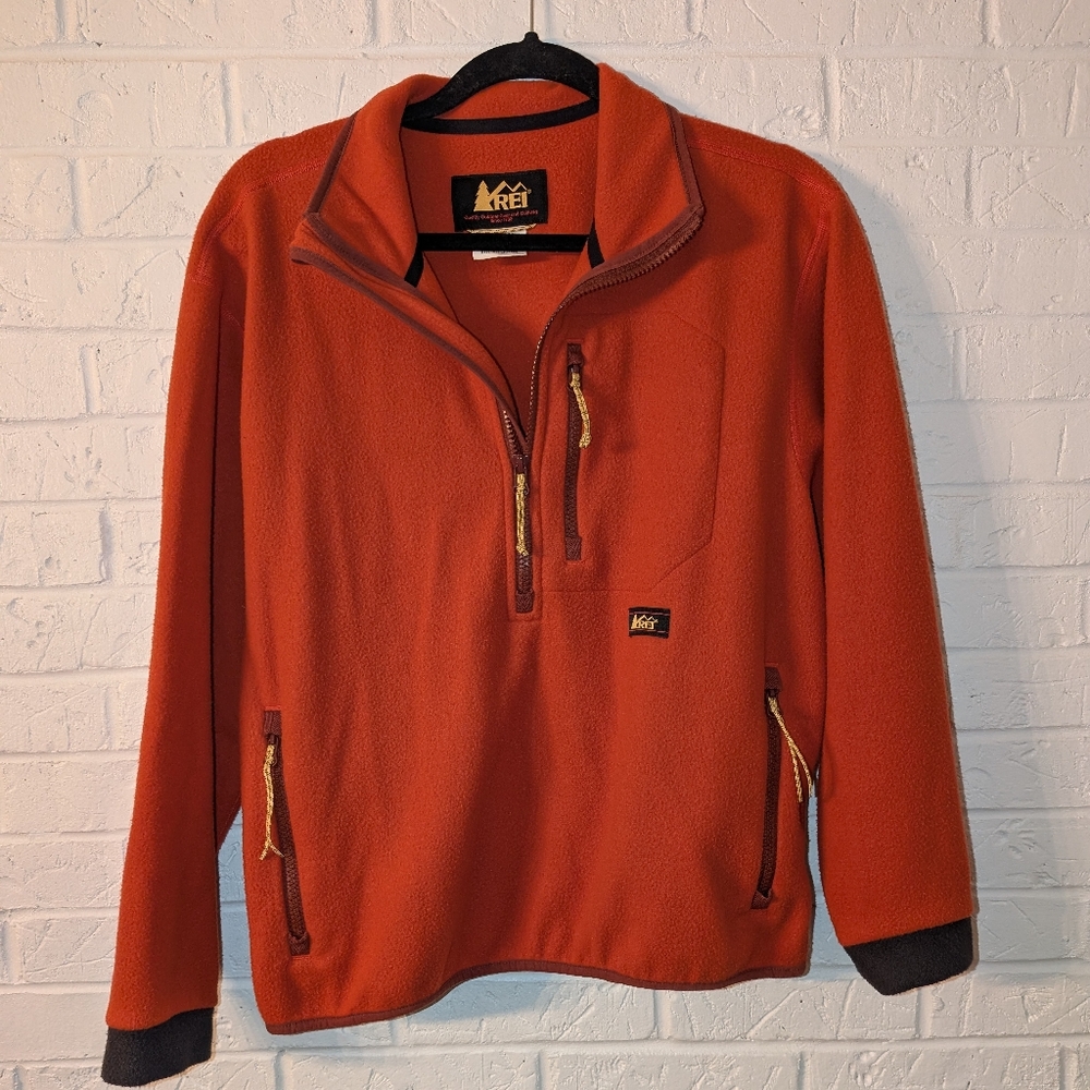 Women's Small REI Orange Fleece Pullover